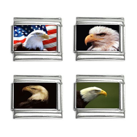 Pack of 4, 9mm Stainless Steel Italian Charms