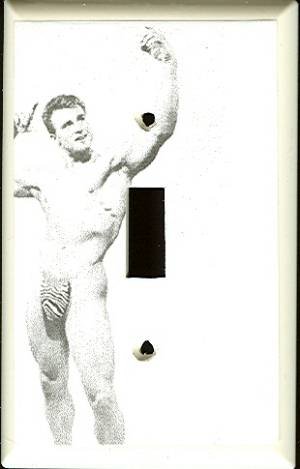 Vintage Beefcake In Posing Strap Switchplate Cover