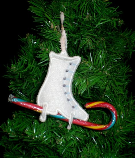 Ice Skating Candy Cane Holder