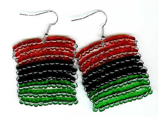 African American Flag Earrings