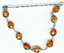 Cognac Glass bead pin
