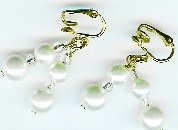 Faux pearl clip on earrings