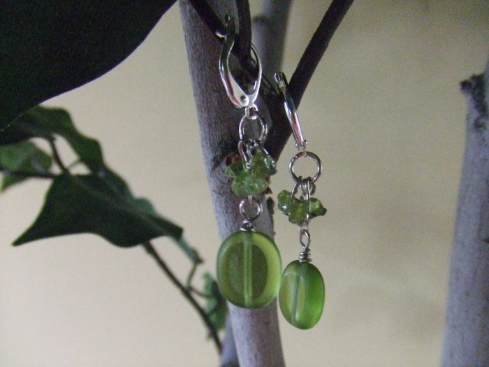 Green Drop Earrings