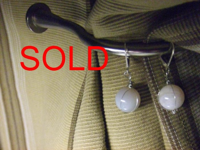White Marble earrings