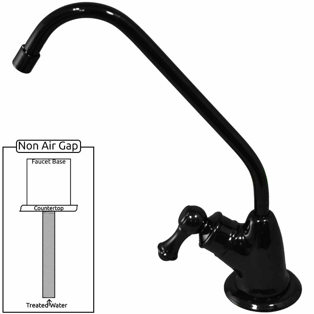 Euro Style *Non-Airgap* Long Reach RO Faucet - Black