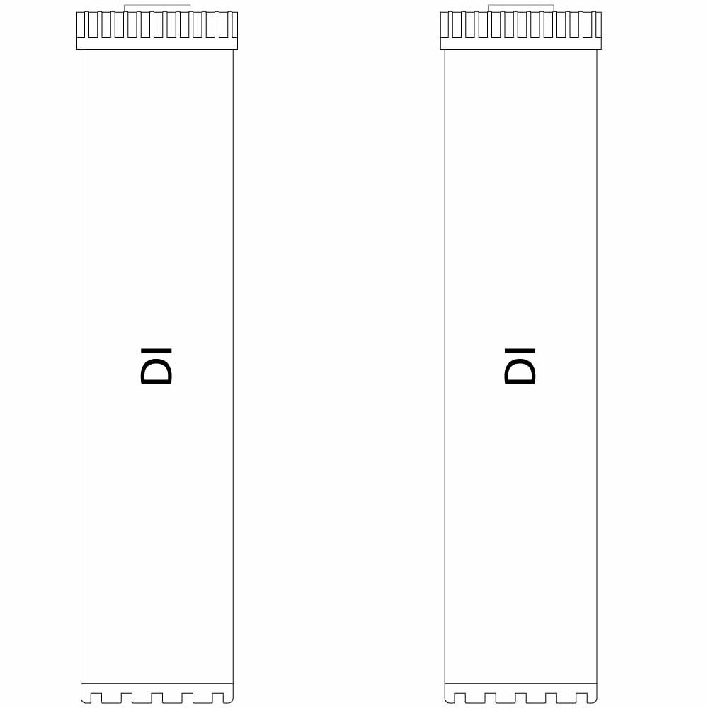 20"" Big Blue 2 Stage Filter Kit with Dual DI Filters