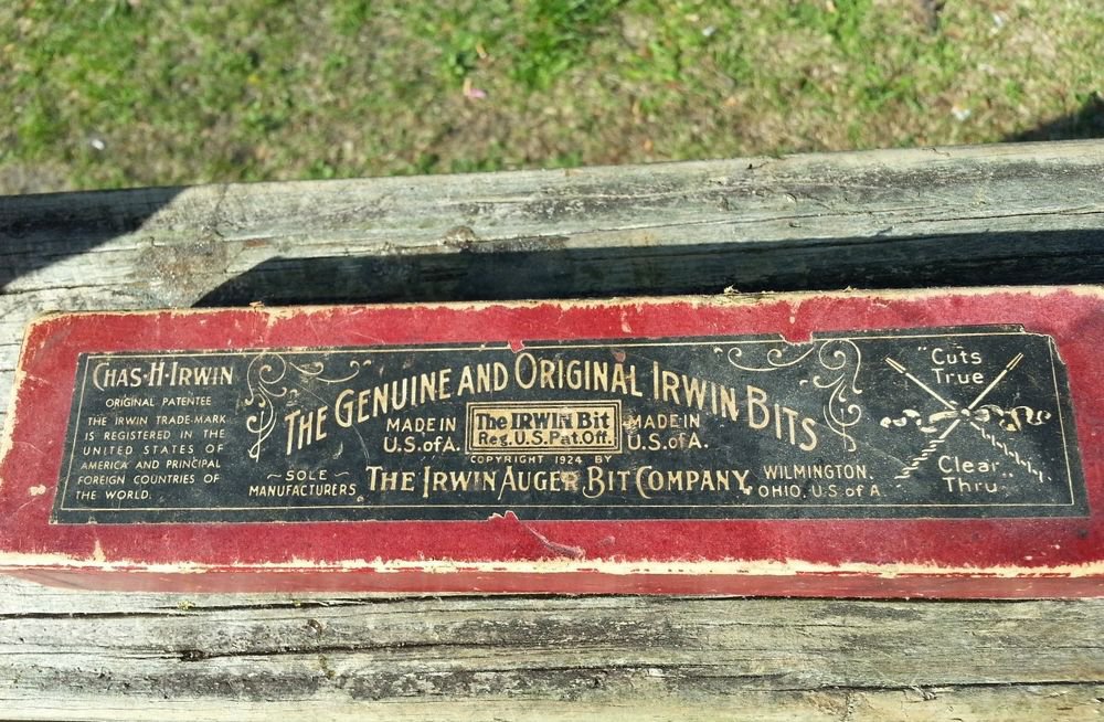 VINTAGE Genuine IRWIN AUGER BIT CO. EXPANSIVE DRILL BIT #1 w/ BOX & Instructons