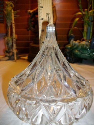 Shannon Godinger CRYSTAL Covered CANDY DISH ~HERSHEY'S~ KISS Glass Bowl ~TRINKET