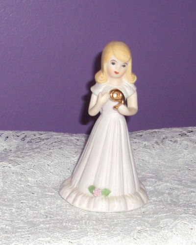 ENESCO "GROWING UP GIRLS" Blonde "AGE 9" Porcelain Figurine ~1981~