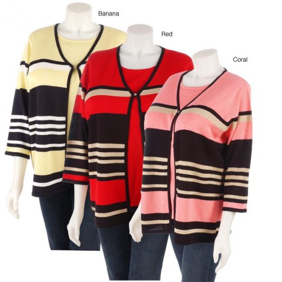 Sag Harbor Plus Size Duet Sweater