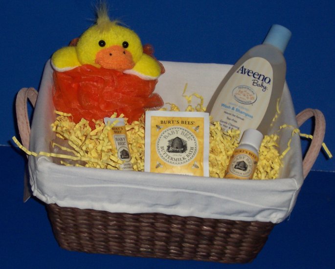 Bathtime for Baby Gift Basket with Sunsuit