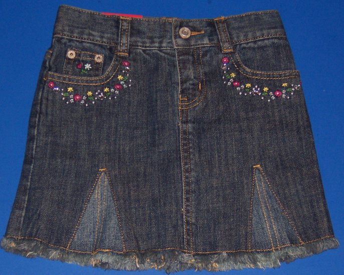 Gap Kids Stretch Denim Skirt Adjustable Waist Girls Size 4
