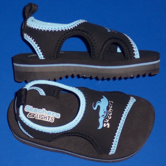 Skechers Light-Up Little Boys Size 10 Sandals "Sea Friends"