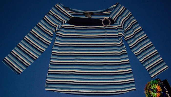 Great Escape Shirt Rhinestone Brooch Girls Size S 7 8
