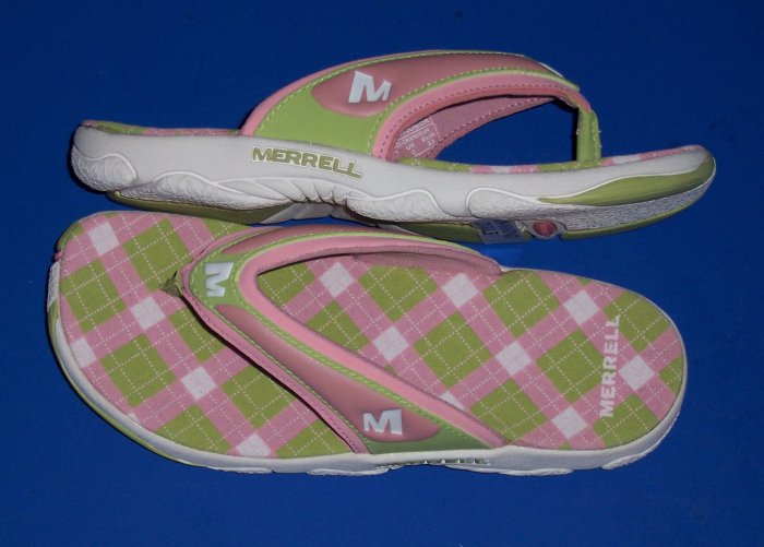 Merrell Bahia Kids Pink and Green Sandals Big Girl Size 1