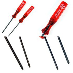 Mini Cross & Trigram Screwdrivers (2 piece) for NDS Lite and Nintendo Wii