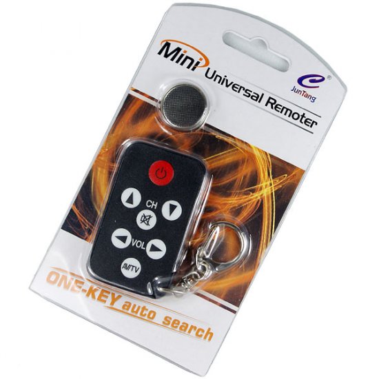 Mini Universal TV Remote Control Keychain, black *NEW*