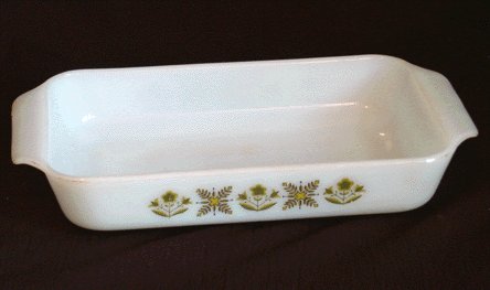 Vintage FIRE KING Anchor Hocking CASSEROLE Meadow Green