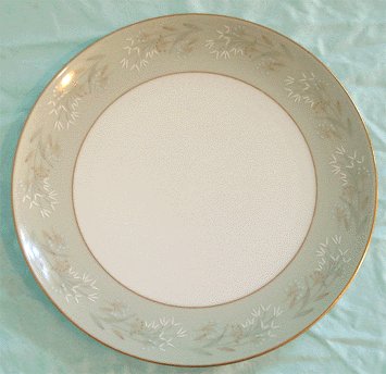 Vintage NORITAKE MODERNE 5921 gold rimmed DINNER plate