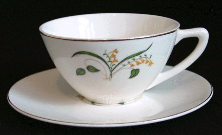 Vintage 1950s KNOWLES Forsythia CUP & SAUCER