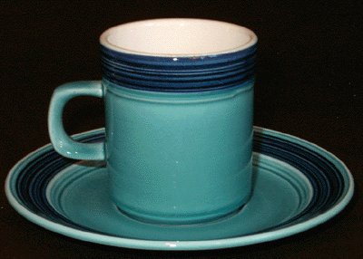 Vintage MIKASA Terra Stone AZURE Cup & Saucer JAPAN