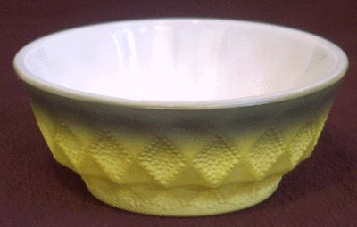 FIRE KING Green KIMBERLY Milk Glass CEREAL BOWL