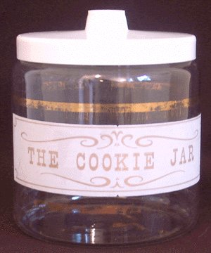 THE COOKIE JAR Vintage Glass Kitchen Canister 1960s