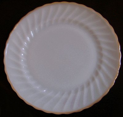 ANCHOR HOCKING Swirl 10 inch PLATE Peach Lustre COPPER