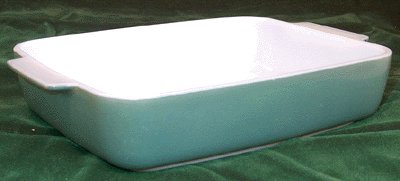 PYREX Milk Glass FIRED-ON TEAL Casserole