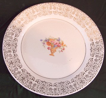 AMERICAN LIMOGES Juliet DINNER PLATE Triumph 22 kt Gold