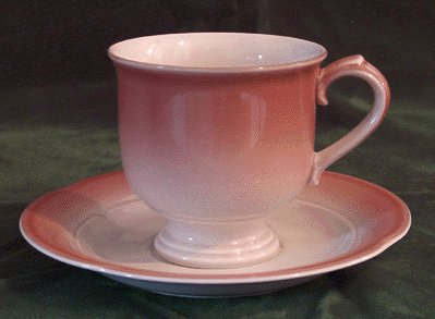 MIKASA Stone Lustre PEACH DL200 Cup & Saucer JAPAN
