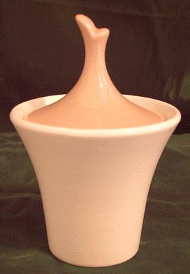 HARKER Olympic Shape MAUVE/CREAM Lidded Sugar Bowl MOD