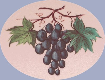Vintage Melmac ROYALON OVAL PLATTER Grape Motif