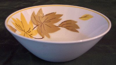 Vintage Dishes MIKASA Ivy Lea 2007 MOD Leaf BERRY BOWL -B