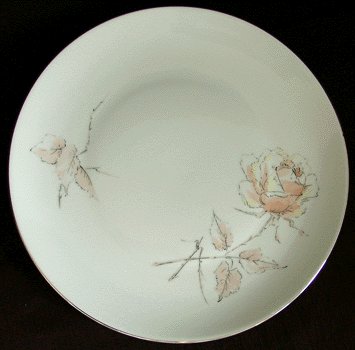 JAEGER & CO Salad Plate NOCTURNE Rose BAVARIA