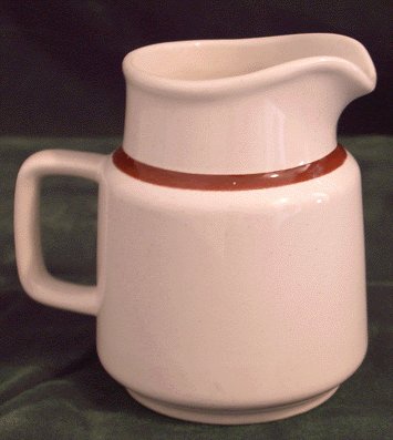Vintage GENUINE STONEWARE Creamer JAPAN Brown Band