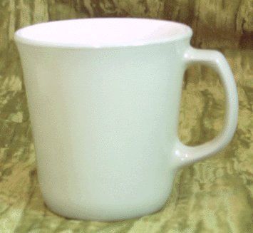 Vintage CORNING COFFEE MUG fired-on Aqua
