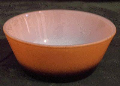 FIRE KING Fired-On PUMPKIN ORANGE Bowl