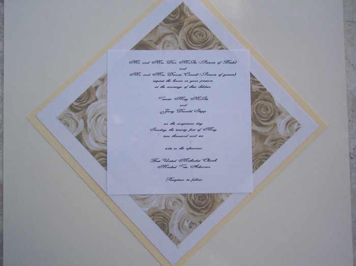 Diamond Rose Wedding Invitation