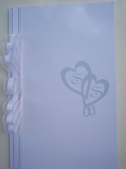Interwoven Hearts and Rings Wedding Invitation