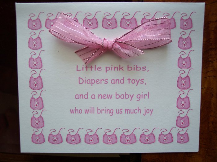 Pink Bibs Baby Shower Invitation
