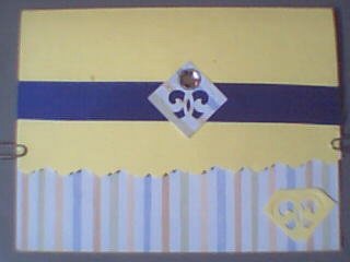 Bright Yellow and Navy Note Card