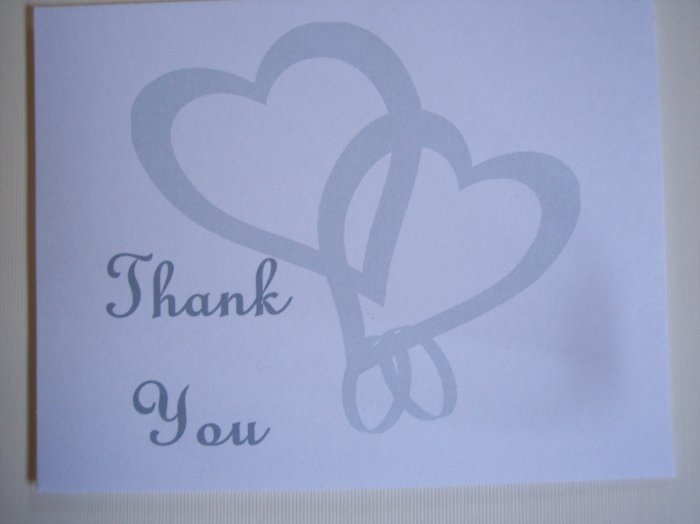 Interwoven Hearts Thank You Card