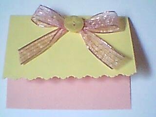 Pastel Yellow and Blush Pink Note Card