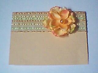 Peach Flowered Note Card