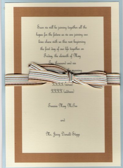 Custom Designed "Seashore" Wedding Invitation Set