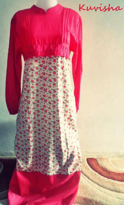 gamis summer flower pink gamis summer flower pink