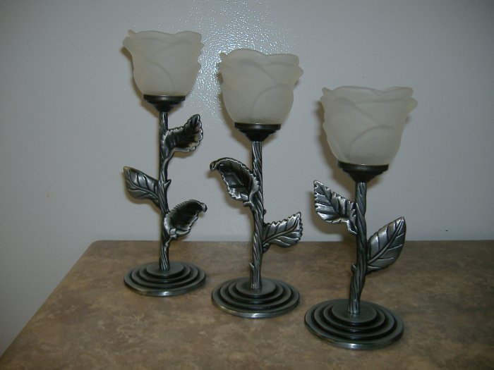 Metal & Glass Candle Holders