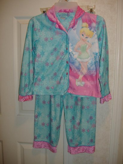 Girls 2 Piece Disney Fairies Pajama Set Size 10/12