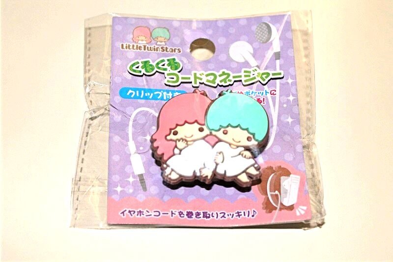 Cute Little Twin Stars Earphone Cord Winder-sanrio stuff